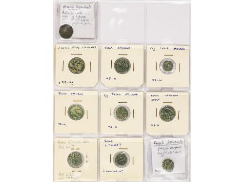 MONEDAS HISPANOÁRABES. Lote 106 monedas Tipo Felús. DIVERSAS