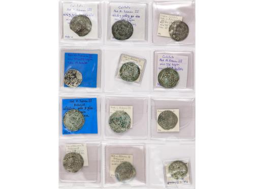 CALIFATO. Lote 58 monedas Dirham. ABDERRAMAN III. AL-ANDALUS