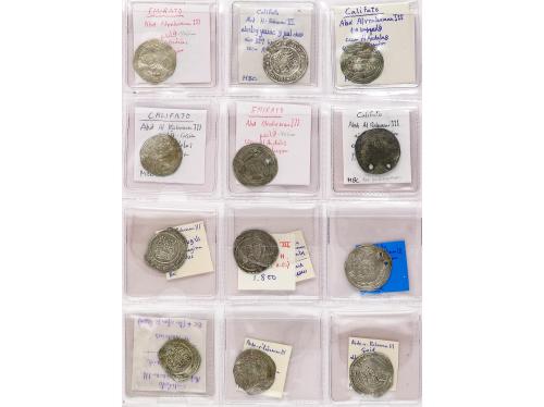 CALIFATO. Lote 58 monedas Dirham. ABDERRAMAN III. AL-ANDALUS