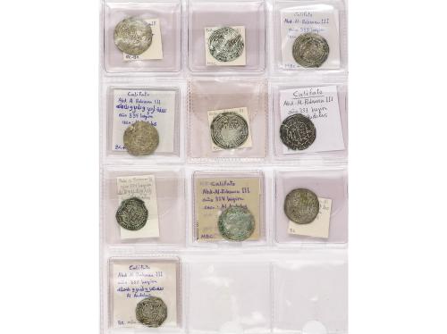 CALIFATO. Lote 58 monedas Dirham. ABDERRAMAN III. AL-ANDALUS
