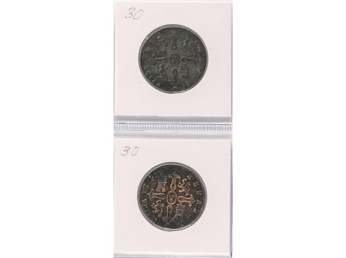 ISABEL II. Lote 14 monedas 8 Maravedís. 1835 a 1848. SEGOVIA