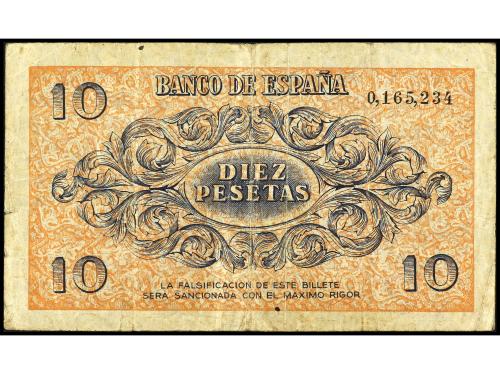 ESTADO ESPAÑOL. 10 Pesetas. 21 Noviembre 1936. (Pequeñas rot