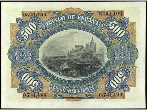 BANCO DE ESPAÑA. 500 Pesetas. 15 Julio 1907. Alcázar de Sego