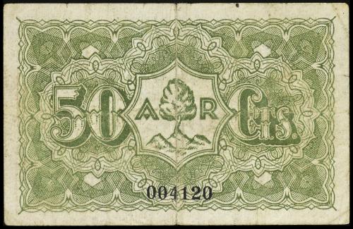 <b>CATALUNYA. 50 Cèntims. 5 Abril 1937. C.M. d´ ARENYS DE M