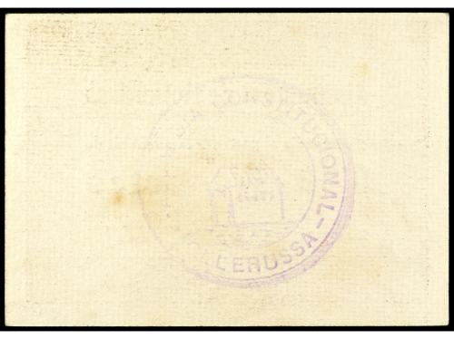 CATALUNYA. 50 Cèntims. Aj. de MOLLERUSSA. Cartón. RARO. AT-1