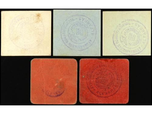 CATALUNYA. Lote 5 billetes 5, 10, 25 Cèntims y 1 Pesseta (2)