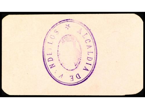 CATALUNYA. 50 Cèntims. Aj. de VANDELLÓS. Cartón. MUY ESCASO.