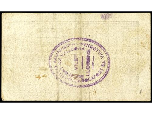 CATALUNYA. 1 Pesseta. Març 1937. Aj. de ROCAFORT DE VALLBONA