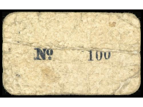 CATALUNYA. 50 Céntims. Aj. de MONTMANEU. (Sucio). RARO. AT-1