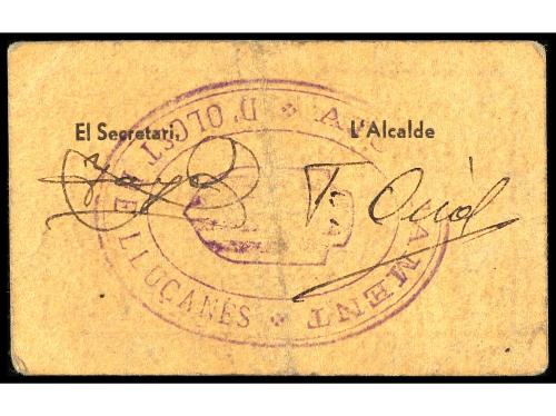 CATALUNYA. 1 Pesseta. Aj. d´ OLOST DE LLUÇANÈS. AT-1695. MBC