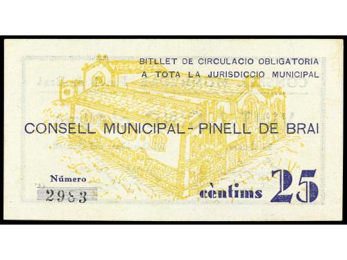 CATALUNYA. 25 Cèntims. C.M. de PINELL DE BRAI. ESCASO. AT-18