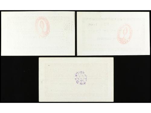 CATALUNYA. Lote 3 billetes 25, 50 Cèntims y 1 Pesseta. Aj. d