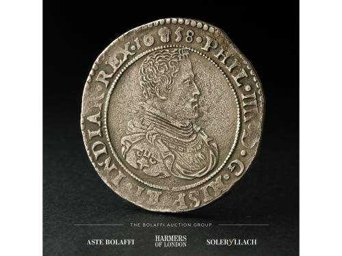 FELIPE IV. Ducatón. 1658. BRUSELAS. Anv.: Busto a derecha . 