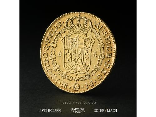 CARLOS III. 8 Escudos. 1783. NUEVO REINO. J.J. Anv.: Busto a