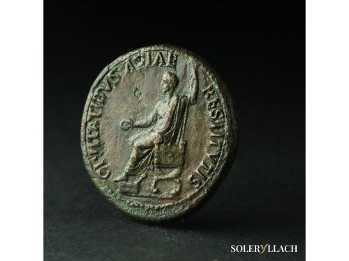 IMPERIO ROMANO. Sestercio. 22-23 d.C. TIBERIO. Anv.: CIVITAT