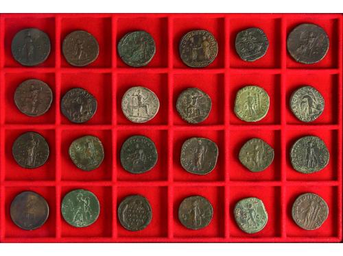 Lote 37 monedas Sestercio. VARIOS EMPERADORES. AE. Bastante 