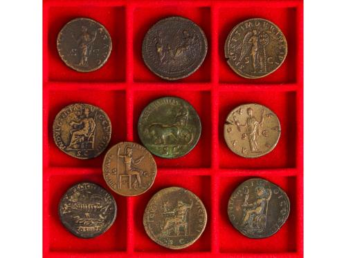 IMPERIO ROMANO. Lote 10 monedas Sestercio. VARIOS EMPERADORE