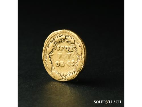 IMPERIO ROMANO. Áureo. 50-51 d.C. CLAUDIO. Anv.: TI. CLAVD. 