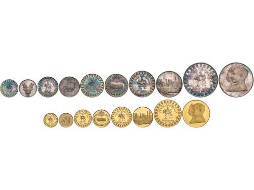 IRÁN. Serie 9 monedas 25 a 2.000 Rials. 1971. SHAH REZA PAHL