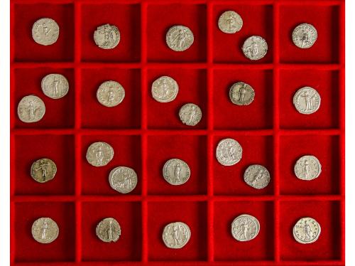Lote 25 monedas Denario. AR. Trajano, Sabina, Alejandro Seve