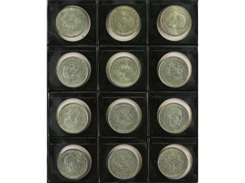 ESTADO ESPAÑOL. Lote 88 monedas 100 Pesetas. 1966. AR. Difer