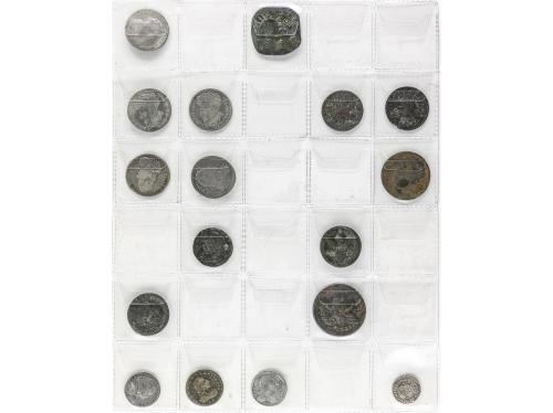 ESTADOS ITALIANOS. Lote alrededor de 161 monedas. AR, AE. Re