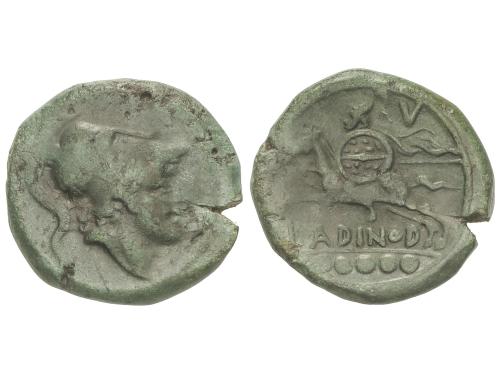 MONEDAS GRIEGAS. Quincunx. 210-175 a.C. LARINUM. FRENTANI. A