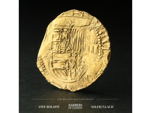 FELIPE II. 2 Escudos. (1578-1588). TOLEDO. Anv.: Escudo coro