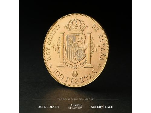 REACUÑACIONES OFICIALES. 100 Pesetas. 1897 (*19-61). S.G.-V.