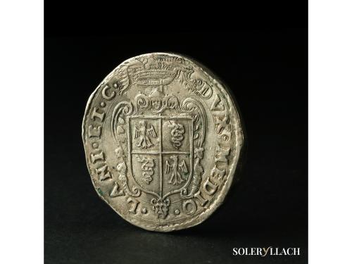FELIPE II. Ducatón. 1582. MILÁN. 31,75 grs. Pátina irregular