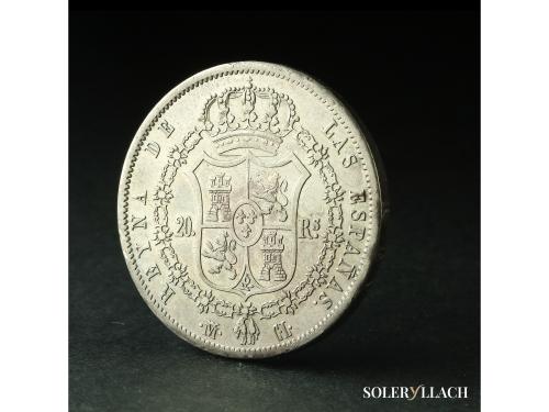 ISABEL II. 20 Reales. 1839. MADRID. C.L. 26,87 grs. (Leves g