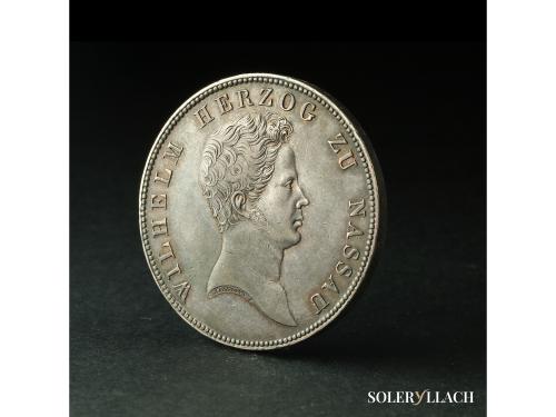 ESTADOS ALEMANES. Thaler (Krone). 1833. WILHELM. NASSAU. 29,