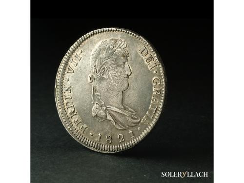 FERNANDO VII. 8 Reales. 1821. GUADALAJARA. F.S. 26,91 grs. (