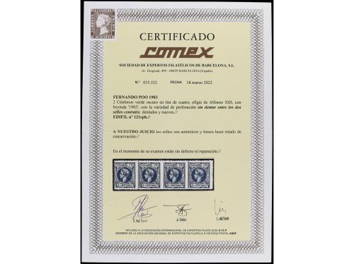 * COLONIAS ESPAÑOLAS: FERNANDO POO. Ed. 121sph. 2 cts. verde