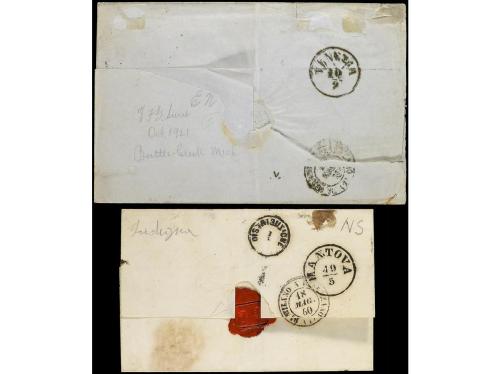 ✉ ITALIA ANTIGUOS ESTADOS: CERDEÑA. Sa. 15 (2). 1860-61. DOS