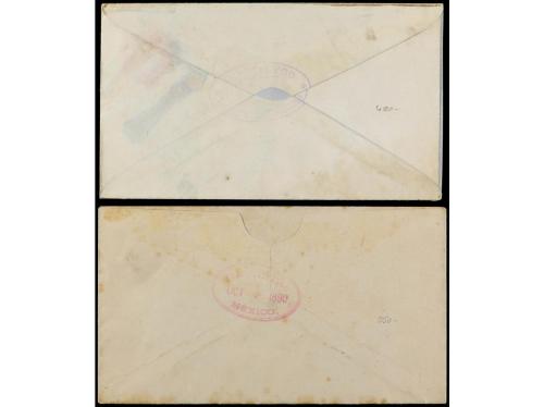 ✉ MEXICO. 1890-94. Dos sobres de EXPRESS WELLS FAGO de 10 ct