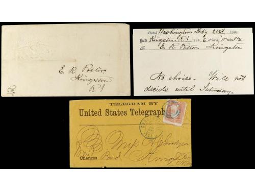 ✉ ESTADOS UNIDOS. 1860-1888. TELEGRAPH COMPANY'S. Nine envel