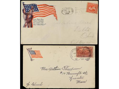 ✉ ESTADOS UNIDOS. 1898-99. Lot of 6 PATRIOTIC covers from th