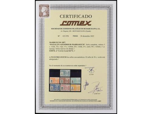 (*) MARRUECOS: CORREO LOCAL. Yv. 37/43. SERIE COMPLETA SIN D
