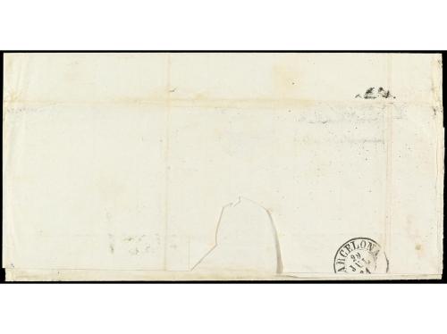 ✉ CUBA. Ant. 8 (3). 1861. HABANA a BARCELONA. 1 real verde (