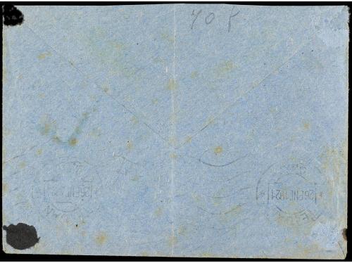 ✉ MARRUECOS. Ed. 58, 70. 1921. TETUÁN a CEUTA. 5 cts. verde 