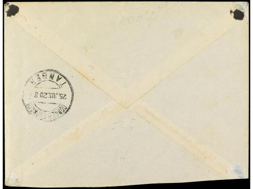 ✉ MARRUECOS. Ed. 59, 64. 1920. ARZILA a TÁNGER. 5 cts. verde