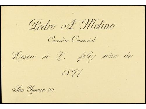 ✉ CUBA. 1897. HABANA correo interior. Entero Postal de 2 ctv