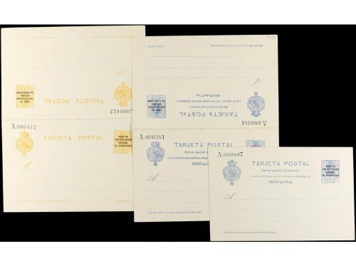 ✉ MARRUECOS. ENTEROS Postales de 15 cts., 25 cts., 15 + 15 c