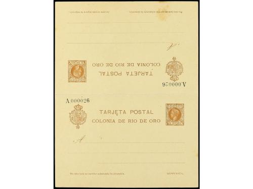 ✉ COLONIAS ESPAÑOLAS: RIO DE ORO. ENTEROS Postales de 10 cts