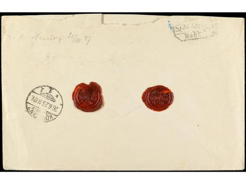 ✉ MARRUECOS. 1923. LARACHE a ALEMANIA. 10 cts. y 20 cts. (3)