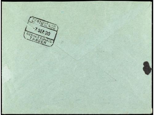 ✉ MARRUECOS. Ed. 59, 62. 1920. TETUÁN a TÁNGER. 5 cts. verde