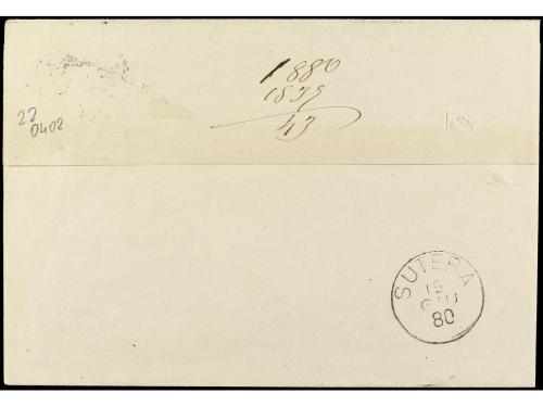 ✉ ITALIA. Sa. 31b. 1878. SALUZZO a SUTERA. 2 cts. s. 20 cts.