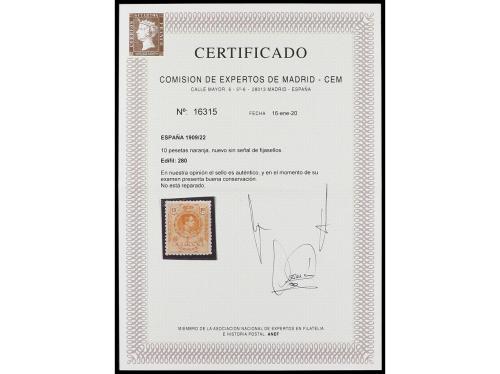 ** ESPAÑA. Ed. 280. 10 pesetas naranja. Color intenso y cent