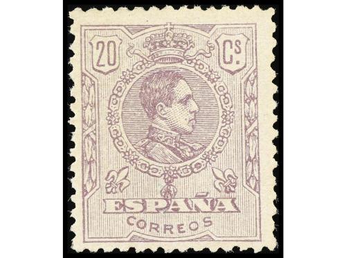 ** ESPAÑA. Ed. 290N. 20 céntimos violeta, bien centrado. Num